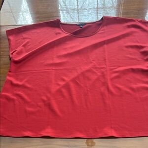 Eileen Fisher Women's Red Short Sleeve Tee